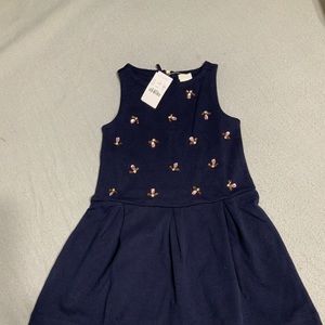 Crewcuts Girl's NWT Navy Jeweled Jumper Dress 5